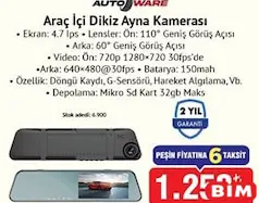 AUTOWARE ARAÇ İÇİ DİKİZ AYNA KAMERASI